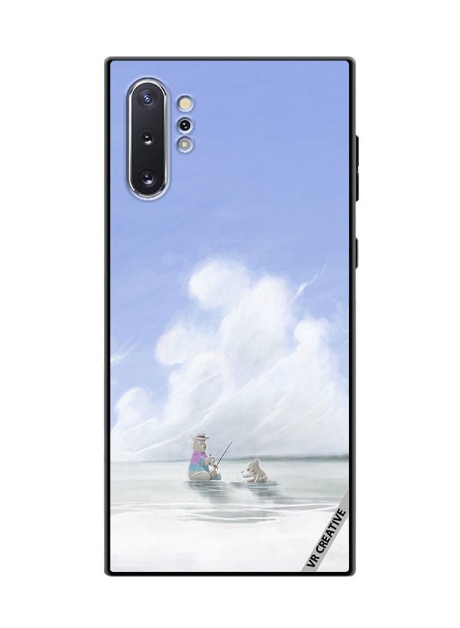 VR CREATIVE Protective Case Cover For Samsung Galaxy Note10 Plus 5G Fishing Bear Design Multicolour - Image 1