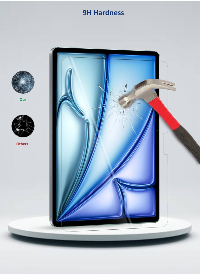 Wtech - Apple iPad Air 11 (Air 6) 5G 2024 11 Inch - 9H Ultra HD Tempered Glass Screen Protector (TSG9CN) - Clear - Image 1