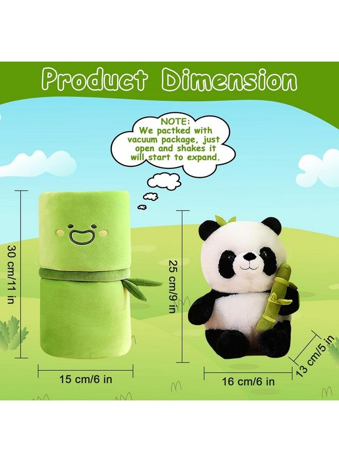 Babique Babique Panda Bamboo Stuffed Animals Plush Toy, Bamboo Tube Panda Pillow Stuffed Panda Bear Plushies Panda Doll Gifts for Boys Girls - Image 3