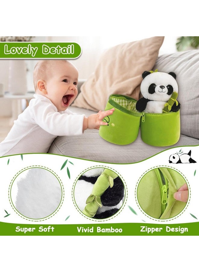 Babique Babique Panda Bamboo Stuffed Animals Plush Toy, Bamboo Tube Panda Pillow Stuffed Panda Bear Plushies Panda Doll Gifts for Boys Girls - Image 5