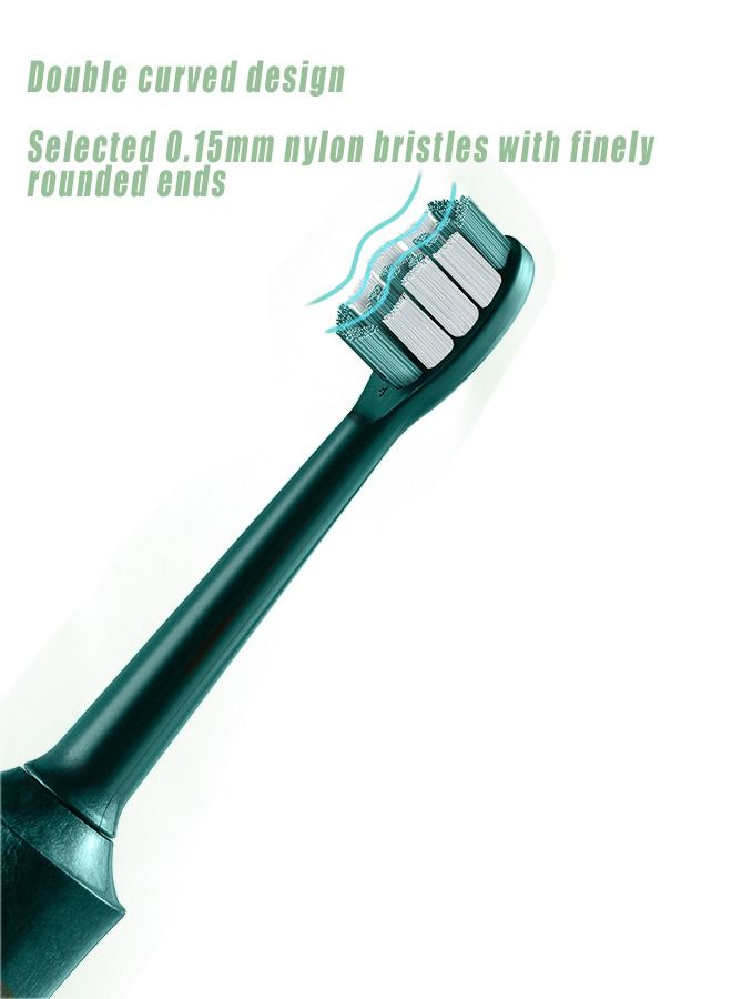 Generic Electric Toothbrush For Adults 6 Powerful Cleaning Modes Green With Soft Bristles  - Image 2