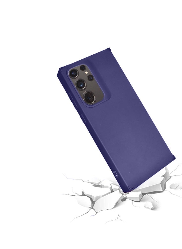 Wtech Soft Liquid Silicone Case Cover For Samsung Galaxy S24 Ultra 5G 2024 Navy Blue - Image 3