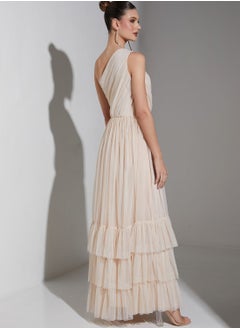 Namshi x Youmna One Shoulder Ruffled Maxi Dress  - Image 2