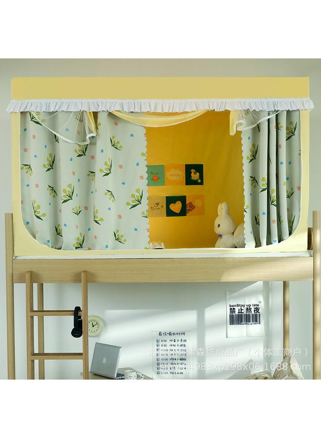 Bluejw 10Y Cross-border College Student Dormitory Mosquito Net Upper And Lower Bed Curtain Integrated Coating Shading Bed Curtain With Bracket Manufacturers - Image 1