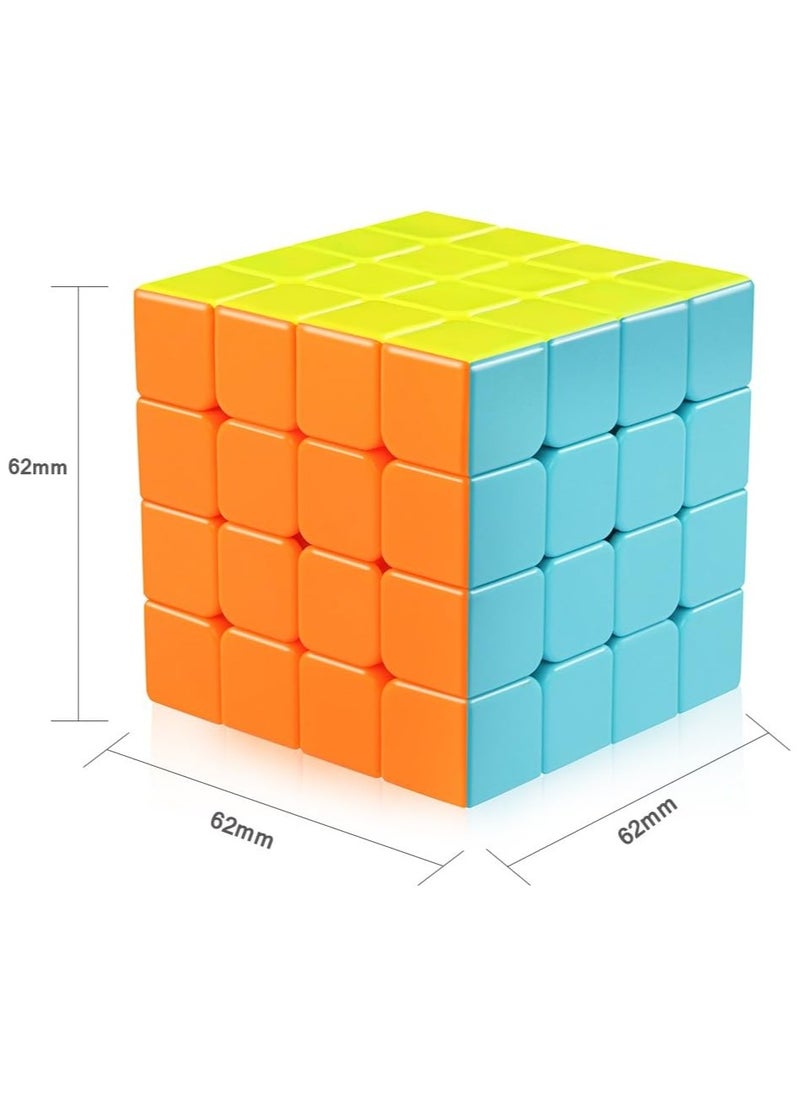 null - Speed Cube 4x4x4 Stickerless with Cube Tutorial - Turning Speedly Smoothly Magic Cubes 4x4 Puzzle Game Brain Toy for Kids and Adult - Image 1