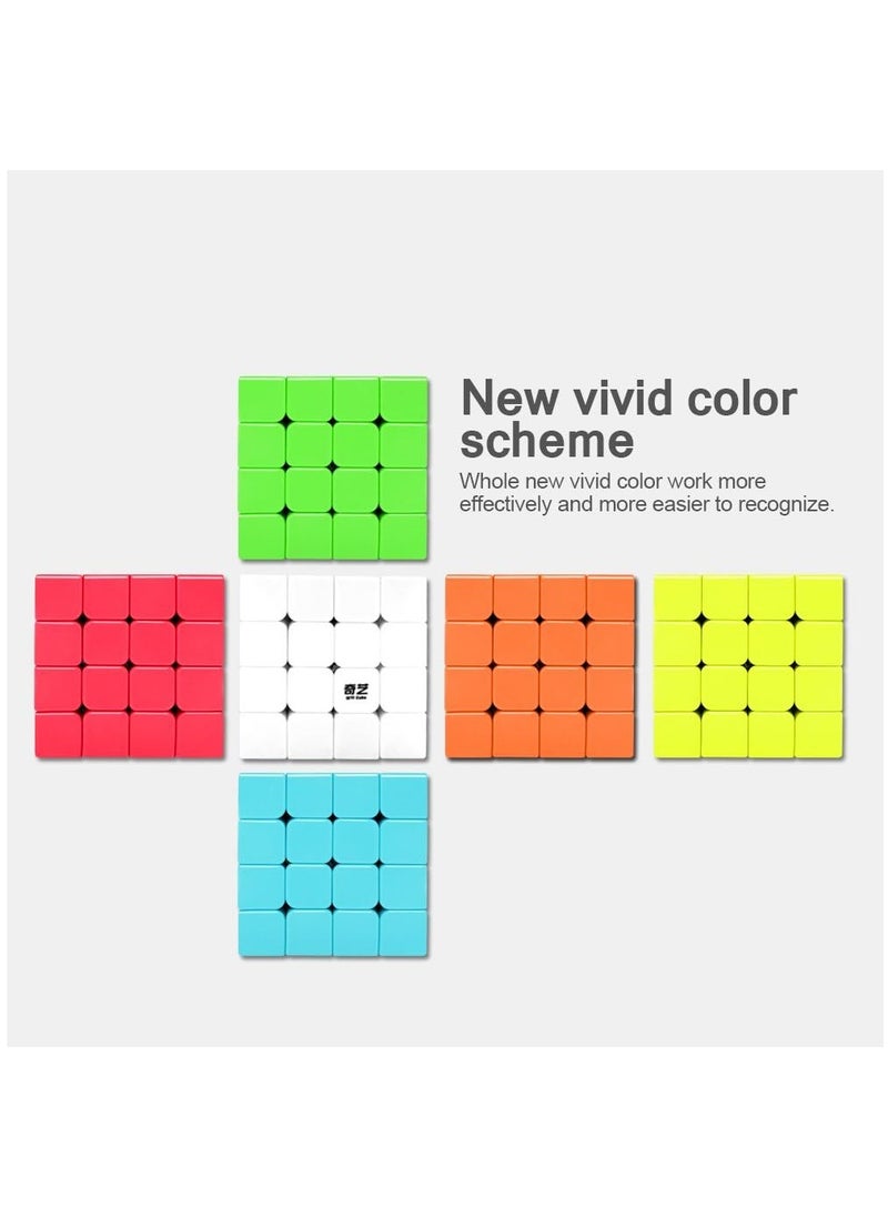 null - Speed Cube 4x4x4 Stickerless with Cube Tutorial - Turning Speedly Smoothly Magic Cubes 4x4 Puzzle Game Brain Toy for Kids and Adult - Image 1