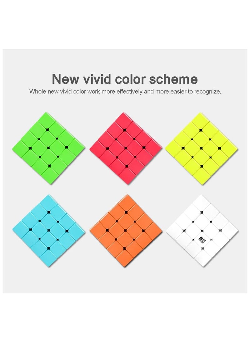 null - Speed Cube 4x4x4 Stickerless with Cube Tutorial - Turning Speedly Smoothly Magic Cubes 4x4 Puzzle Game Brain Toy for Kids and Adult - Image 1