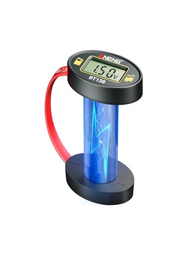 Generic AZONEE BT138 Portable Battery Tester, Universal Battery Checker for AAA, AA, C, D, 9V, CR2032, LR44, Button Cells, LCD Display Voltage Detector, Compact No-Power Design for Home, Office, Travel Use  - Image 1