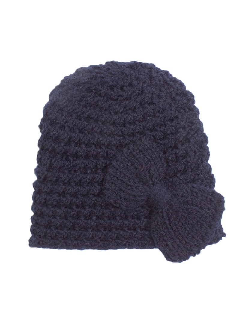 Generic - Autumn Winter Style Children Pure Color Comfortable Butterfly Knot Cover Head Hat Baby Cap Sun Protection Warm Windproof Red - Image 1