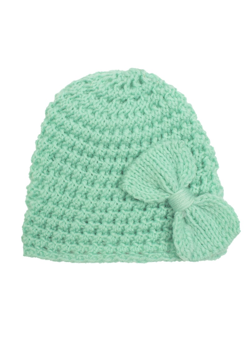 Generic - Autumn Winter Style Children Pure Color Comfortable Butterfly Knot Cover Head Hat Baby Cap Sun Protection Warm Windproof Red - Image 1