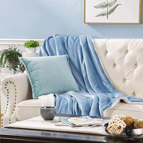 VAS COLLECTIONS Flannel Sherpa Baby Blanket | 2-Layer Soft & Fluffy AC Blanket | 250 GSM, 800 g Lightweight All-Season Wrapping Sheet for Newborns (Baby Aqua, 130 × 105 cm, 3–24 Months) - Image 3