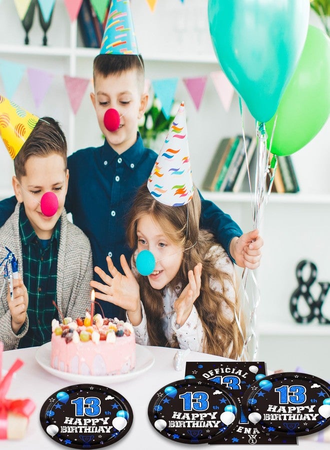 DURYGEN 40PCS 13th Birthday Decorations for Boys 13th Birthday Plates and Napkins Set Disposable Blue 13th Birthday Tableware 13th Birthday Party Supplies for Kids Teenager Favors Serves 20 - Image 5