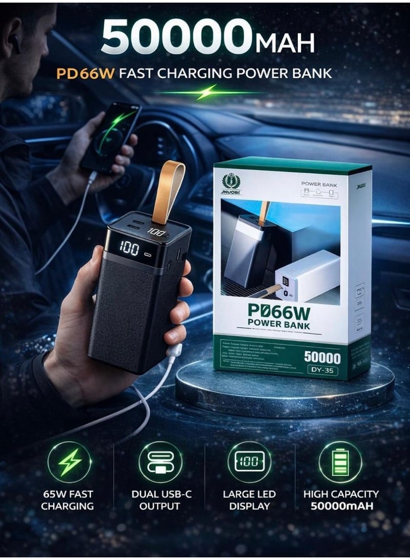 JNUOBI DY 35 50000mAh Power BanK 66W PD Fast Charging - Image 1