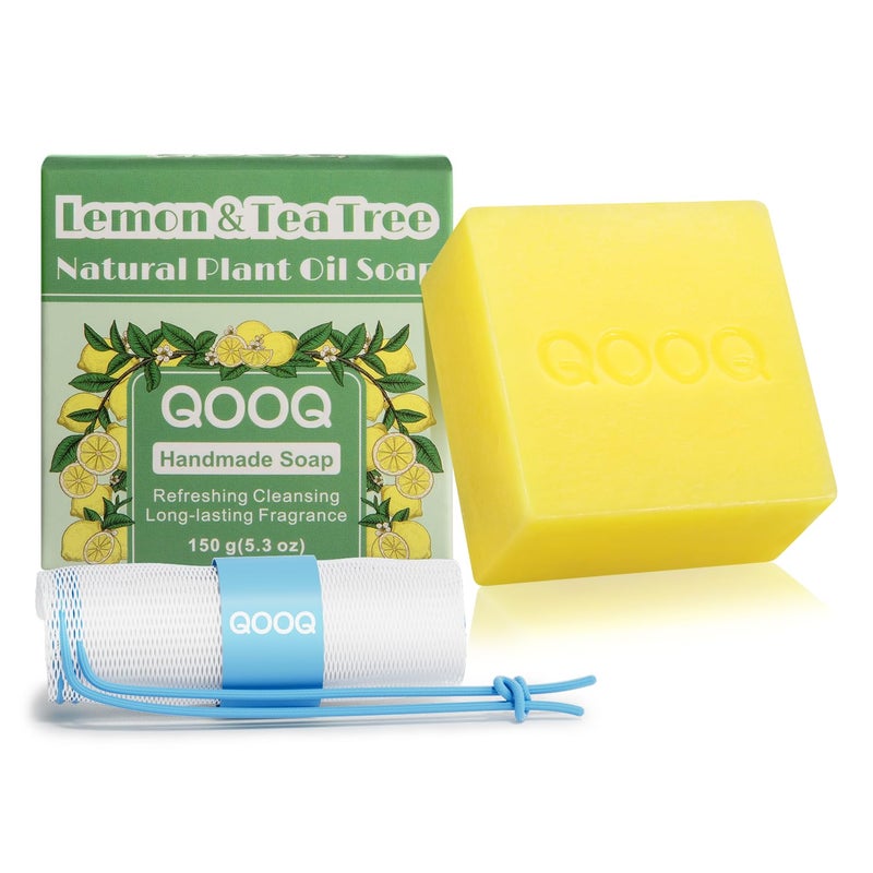 QOOQ Essential Oil Infused The Perfect Natural Bar Soap for Men Handcrafted for 12Hour Deodorization Smell Fresh Distinctive and Refined Safe for Sensitive Skin - Image 1