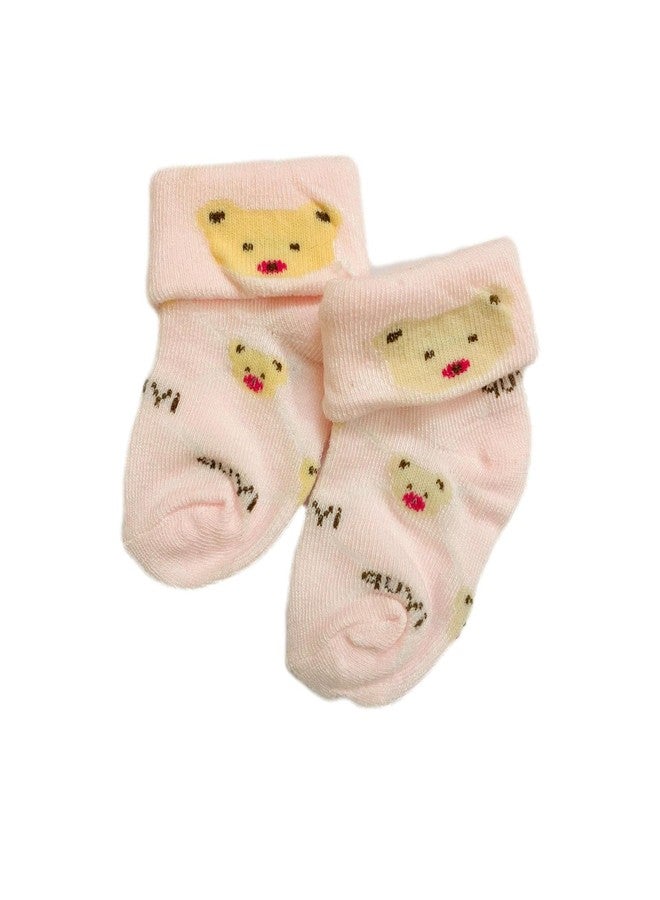 Freshfoot Baby's Cute And Colourful Organic Cotton New Born Baby Socks For 0-6 Months, Ankle Length, Multicolor - Image 4