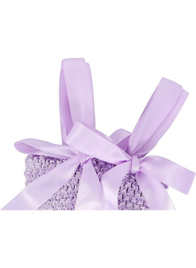 YelaJoy Mermaid Skirt Girls Mermaid Birthday Party Princess Skirt Children Mermaid Starfish Gauze Skirt (5-6 Years Old L Light Purple)  - Image 5