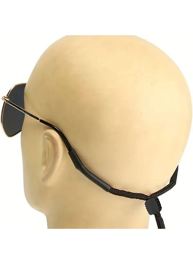 Black Adjustable Glasses Strap with Retractable Cord for Sports Swimming - Image 5