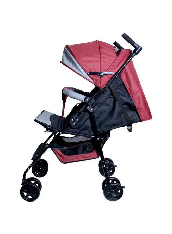 Toy Box Lightweight Foldable Baby Stroller High Grade Material Foldable Handle Red - Image 3
