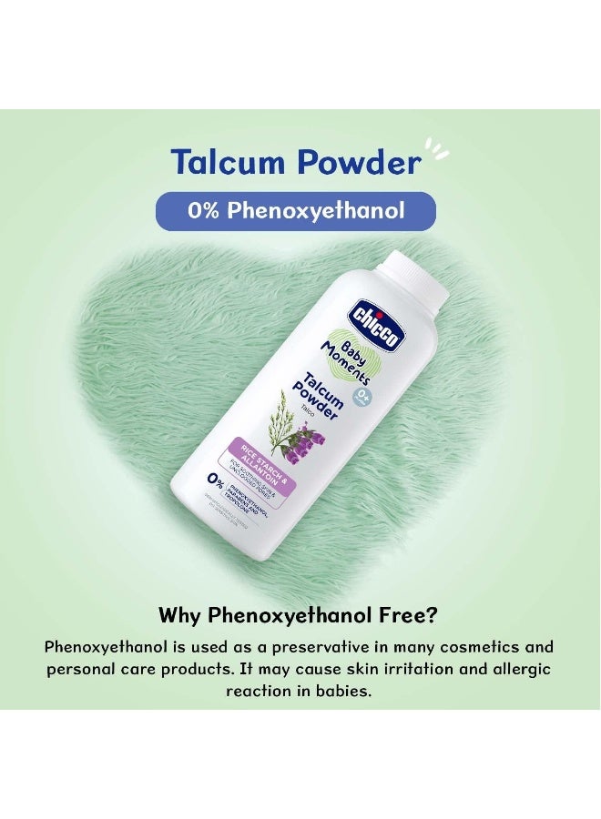 شيكو بودرة التلك بيبي مومنتس من شيكو بمكونات طبيعية، تلطف وترطب بشرة الطفل، تم اختبارها من قبل أطباء الجلدية، خالية من البارابين، خالية من الفينوكسي إيثانول منذ الولادة فما فوق (300 جم)، أبيض - Image 4