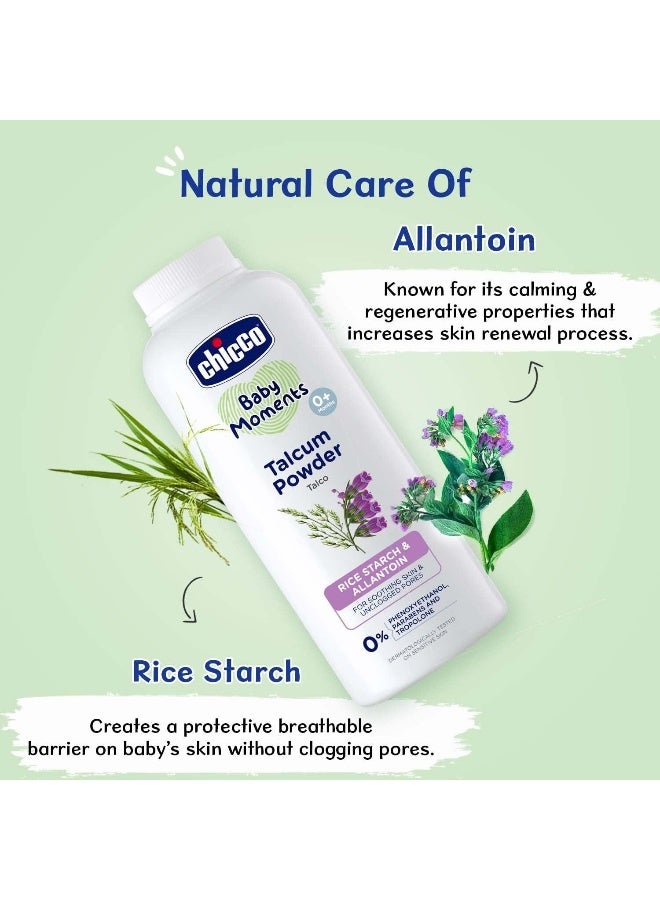 شيكو بودرة التلك بيبي مومنتس من شيكو بمكونات طبيعية، تلطف وترطب بشرة الطفل، تم اختبارها من قبل أطباء الجلدية، خالية من البارابين، خالية من الفينوكسي إيثانول منذ الولادة فما فوق (300 جم)، أبيض - Image 5