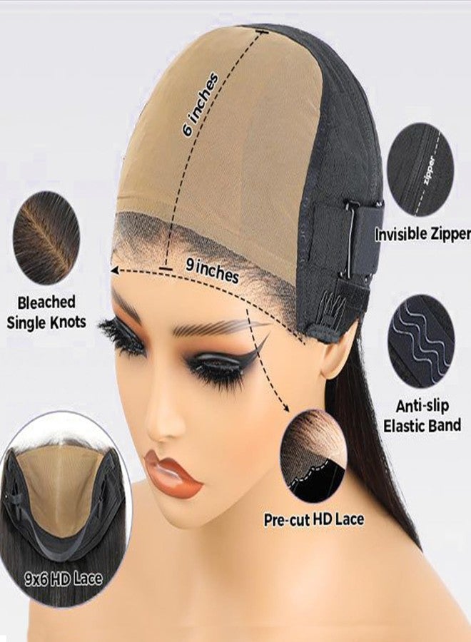 SFD 28 Inch Glueless Wigs Human Hair Pre Plucked Pre Cut 220% Density 9x6 HD Lace Front Closure Wig Wear and Go Straight Lace Front Wigs Human Hair Natural Black Wigs Human Hair - Image 5