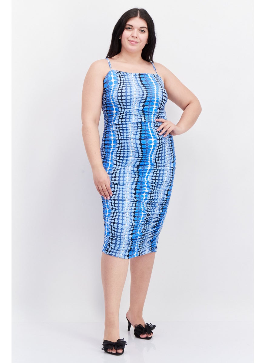 Women Curve Fit Allover Print Midi Dress, Blue - pzsku/Z20E62EDF269D7D7EC9A2Z/45/_/1727187843/20e85fde-dc02-4a61-a9a5-cd703c38d301