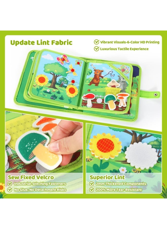 LBMT كتاب مشغول للأطفال الصغار من عمر 1 إلى 5 سنوات،لعبة طائرة مونتيسوري، لوحة مشغولة للأطفال بعمر 1+ عامًا مع لعبة صيد الأسماك، مهارة حركية لدمية الإصبع، كتاب حسي للأنشطة الهادئة للتعلم التعليمي، هدية عيد ميلاد لصبي وفتاة من عمر 1 إلى 5 سنوات - Image 2