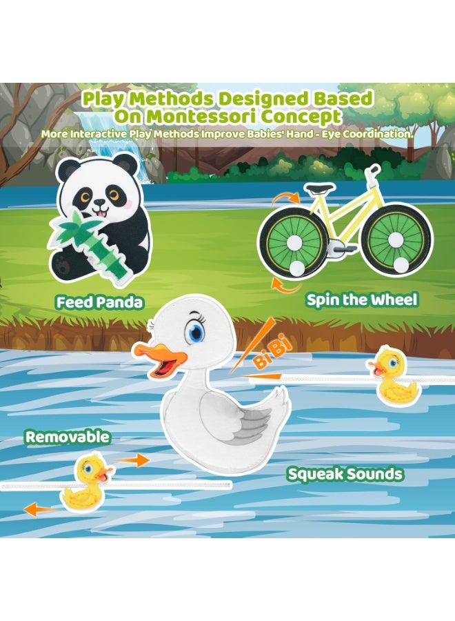 LBMT كتاب مشغول للأطفال الصغار من عمر 1 إلى 5 سنوات،لعبة طائرة مونتيسوري، لوحة مشغولة للأطفال بعمر 1+ عامًا مع لعبة صيد الأسماك، مهارة حركية لدمية الإصبع، كتاب حسي للأنشطة الهادئة للتعلم التعليمي، هدية عيد ميلاد لصبي وفتاة من عمر 1 إلى 5 سنوات - Image 3