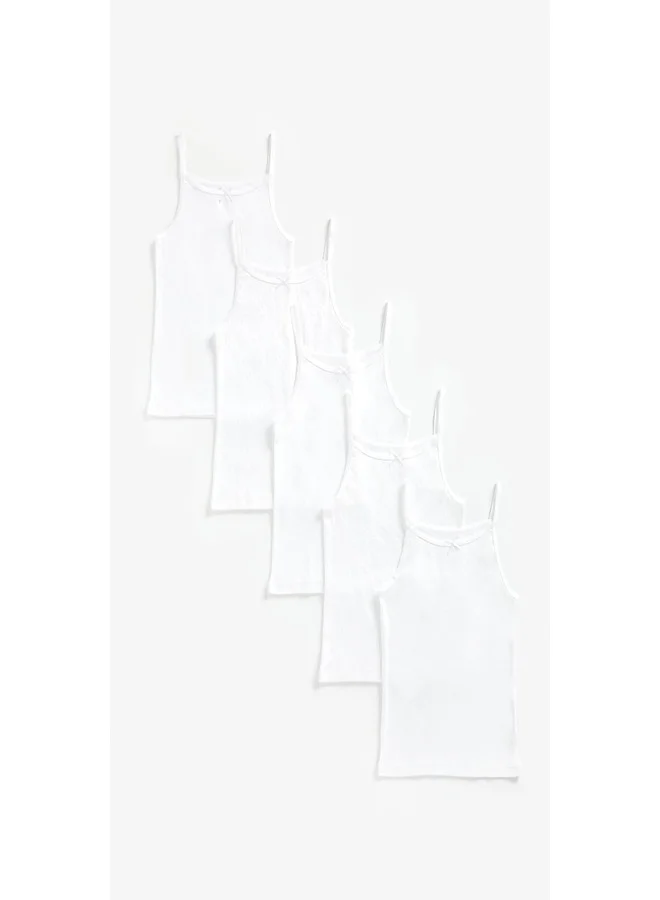 mothercare White Cami Vests - 5 Pack
