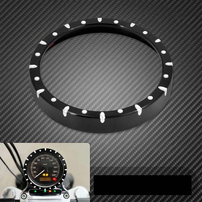 QASULER Motorcycle Speedometer Trim Bezel Cover - Image 1