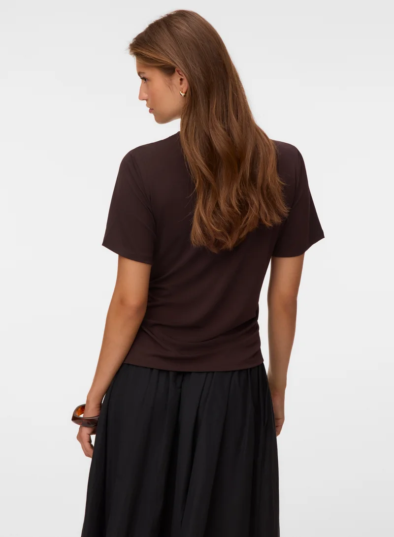 فيرو مودا Jill Knotted Short Sleeve Top