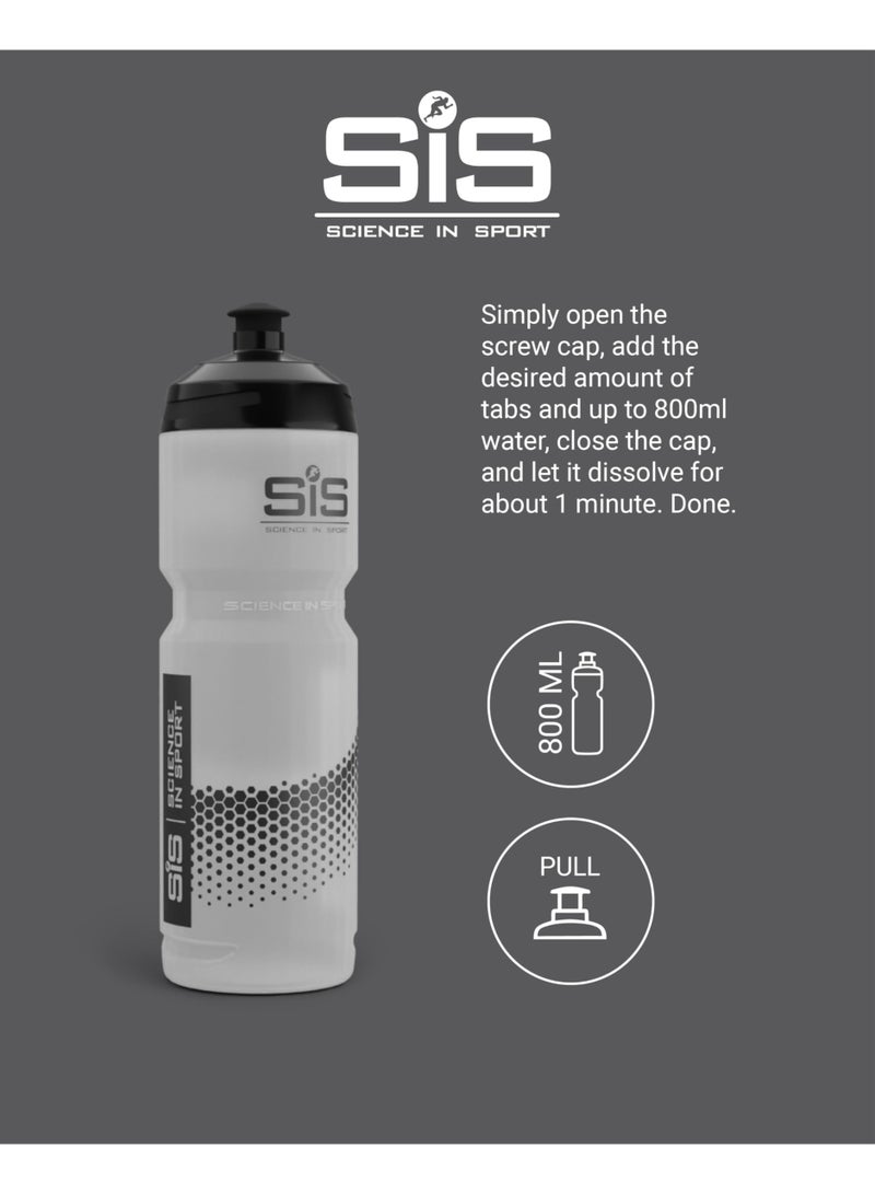 SIS زجاجة ماء للخلط السهل | زجاجة دراجة | زجاجة ماء شفافة قابلة للضغط مع صمام قفل أثناء الجري | 800 مل - Image 4