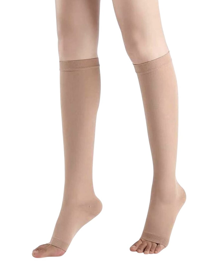 2 Pieces Compression Garment Medical Compression Leg Brace Easy to Put on and Take Off Suitable for Varicose Veins and Diabetics - Image 1