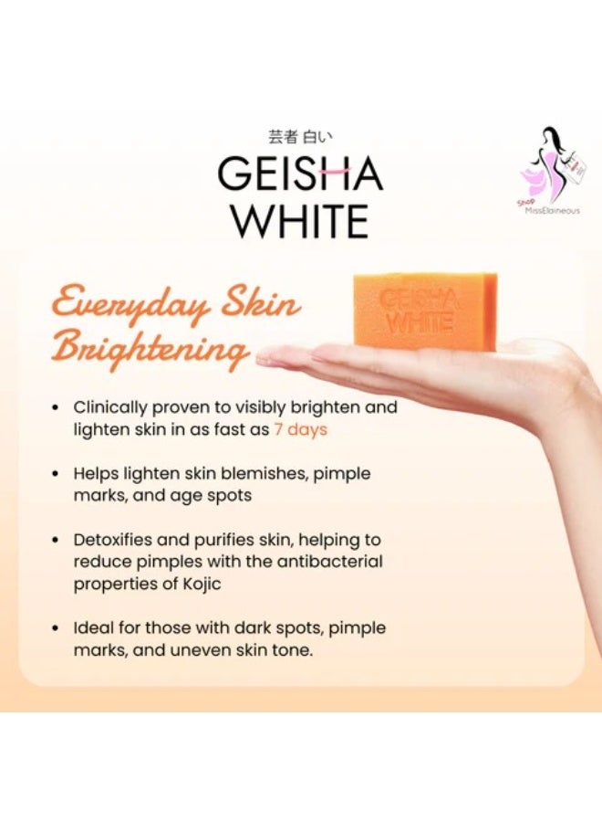جيشا White Classic Scar and Blemish Skin Brightening Bar 3 Piece Value Pack gentle whitening cleansing soap smooth glowing skin - Image 3