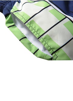 NIBEMINENT All Over Printed Swim Shorts Blue/White/Green  - Image 3