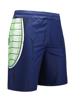 NIBEMINENT All Over Printed Swim Shorts Blue/White/Green  - Image 1