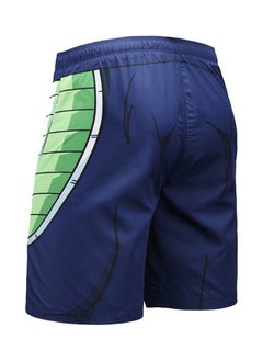 NIBEMINENT All Over Printed Swim Shorts Blue/White/Green  - Image 2