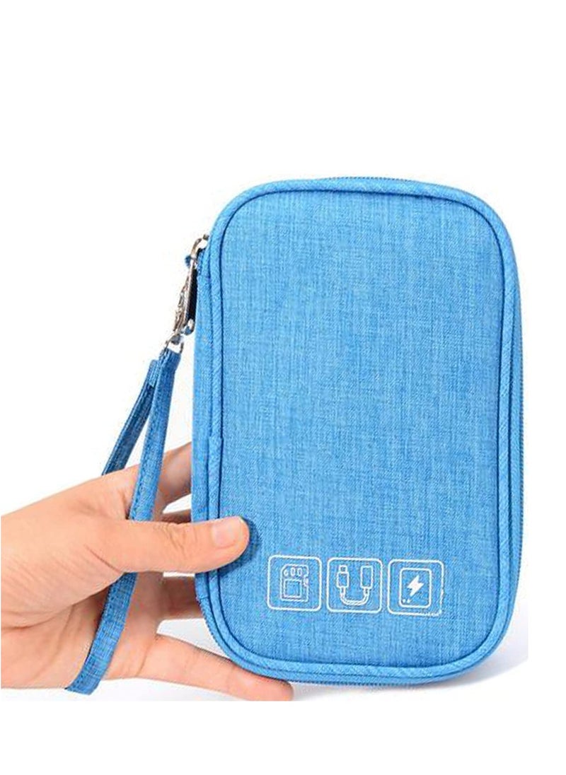 Facehub47 Electronic Accessories Case with Front Pocket, Portable Cable Storage Bag Travel Waterproof Accessories Pouch for Phone,Headphones, Data Line, Power Bank, USB Flash Drive,etc  - Image 2