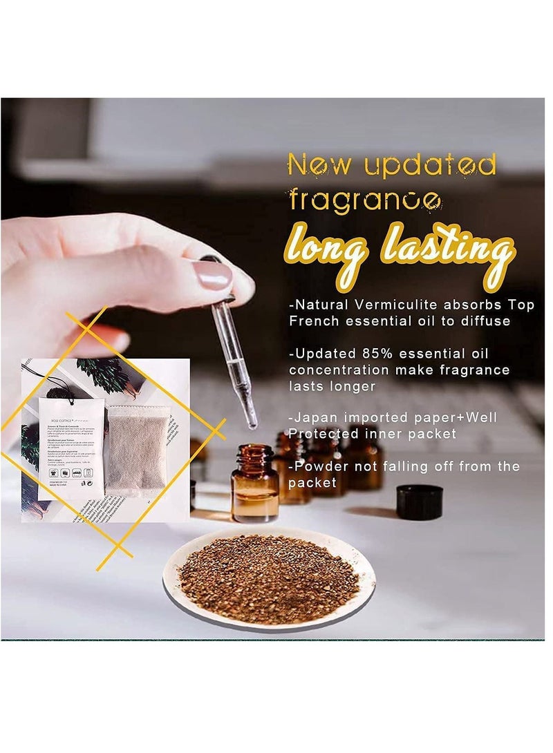 Lavender Jasmine Lily Rose Flower Sachet 1Box 12Pcs 12 Packs Closet Air Deodorizer Freshener Scented Drawers Sachets Long Lasting Smell Goods for House 4 Scent Home Car Fragrance Products - Image 3