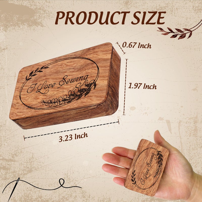 SAVINA Sewing Needle Storage Box - DIY Wooden Sewing Pins Organizer. Perfect For Quilters, Sewers, Tailors (1 Pieces) - Image 2
