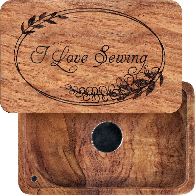 SAVINA Sewing Needle Storage Box - DIY Wooden Sewing Pins Organizer. Perfect For Quilters, Sewers, Tailors (1 Pieces) - Image 1