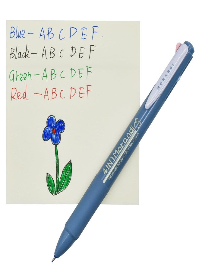 Lopenle 12 PCS Multicolor 4 in1 Gel Pens Morandi 4 Colors Retractable Rolllerball Pens For School Home Office Stationery Store - Image 2