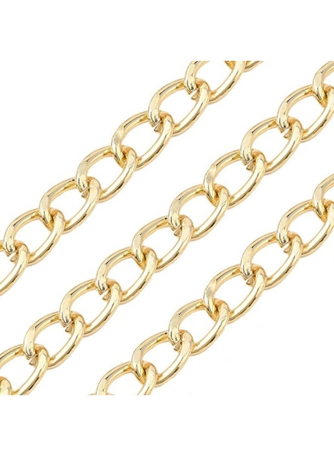 AL ARQAM 1.5MM Multi Purpose Decorative Twisted Chain BP Twisted Chain Gold Plated, Aluminium Curb Twisted Links Cross Chain - Image 3