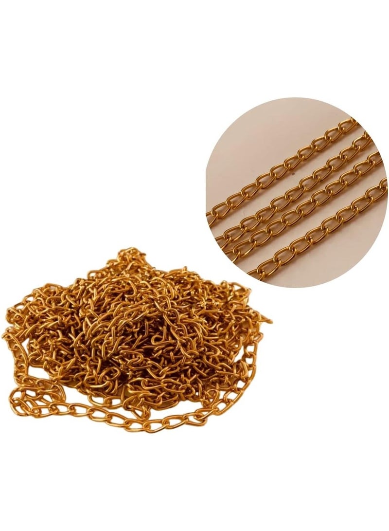 AL ARQAM 1.5MM Multi Purpose Decorative Twisted Chain BP Twisted Chain Gold Plated, Aluminium Curb Twisted Links Cross Chain - Image 2