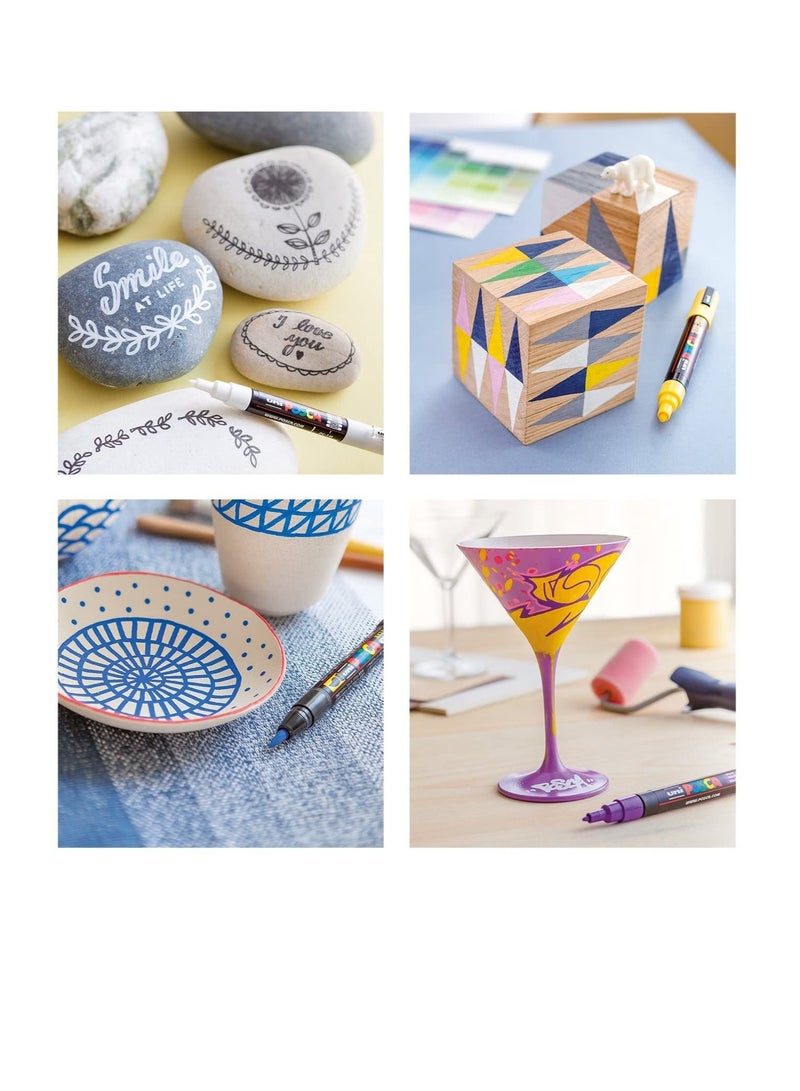 Uniball 8-Piece POSCA Medium Tip Paint Marker Multicolour - Image 4