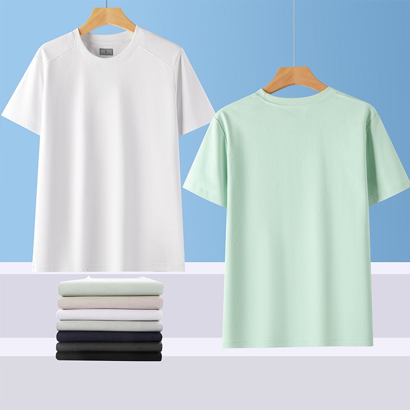 Men's 220g Liquid Ammonia Cotton Short Sleeve T-Shirt - Image 2
