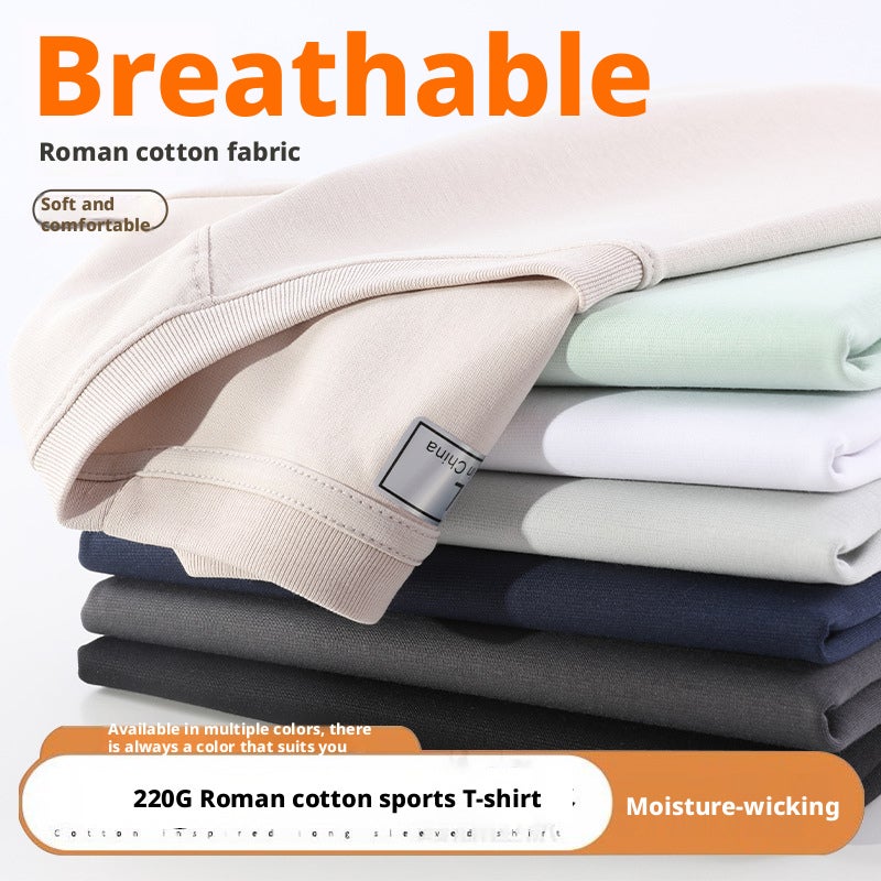 Men's 220g Liquid Ammonia Cotton Short Sleeve T-Shirt - Image 4
