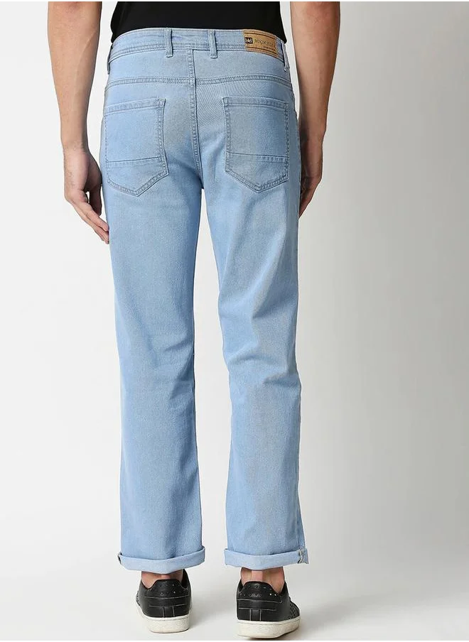 هاي ستار Mid Rise Light Wash Relaxed Fit Jeans