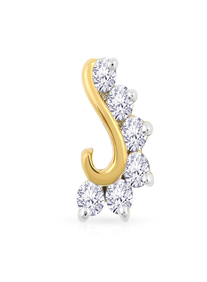 Malabar Gold and Diamonds دبوس أنف ماسي نقي من منجم 18 قيراط 750 للنساء MNGNNP0304 - Image 2
