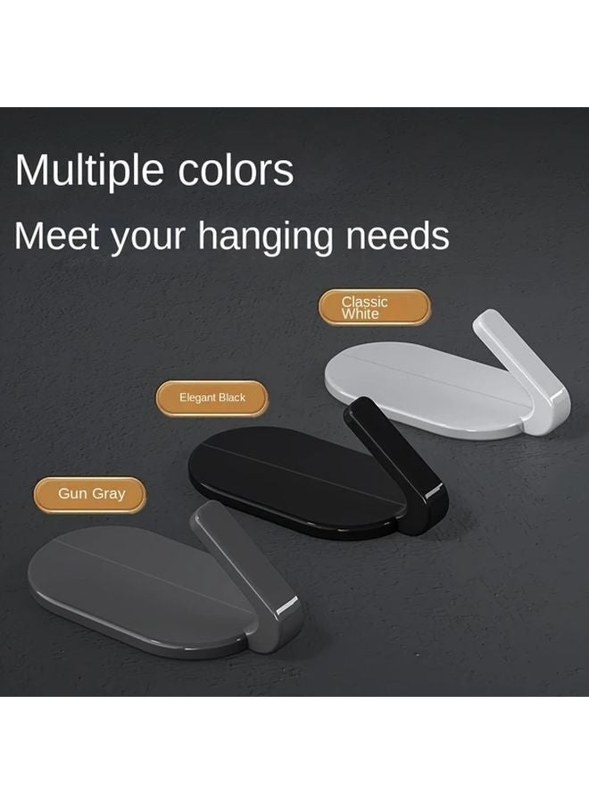 5pcs Black Heavy Duty Adhesive Hooks No Drilling Waterproof For Towels Robes - Image 5